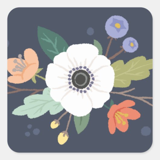 Floral Love Valentine's Day Sticker - Minuit (Devant)