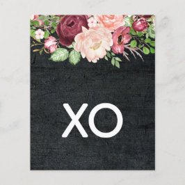 Floral Love XO Scrapbook Paper