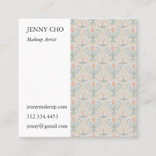 Floral Lucile Tiles Geometric Soft Grey Pink Vierkante Visitekaartje