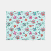 Floral Lucky Clover | Couvertures en polaire (Devant (Horizontal))