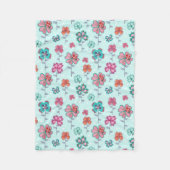 Floral Lucky Clover | Couvertures en polaire (Devant)