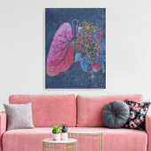 Floral lungs anatomie canvas (Insitu (Woonkamer))
