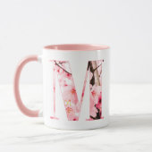 Floral M Initial Mug | Personalized Name & Traits (Gauche)