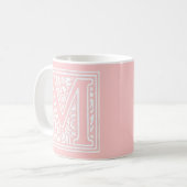 Floral "M" Monogram Koffiemok (Voorkant links)