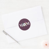 Floral Ma Moederdag Sticker - Plum (Envelop)