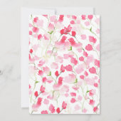 Floral Magenta bruiloft Kaart (Achterkant)