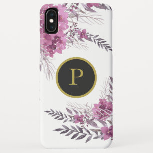 *~* Floral Magenta Hydrangea Waterverf Feminine iPhone XS Max Hoesje