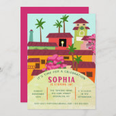 Floral Magical House Invitation Kaart (Voorkant / Achterkant)