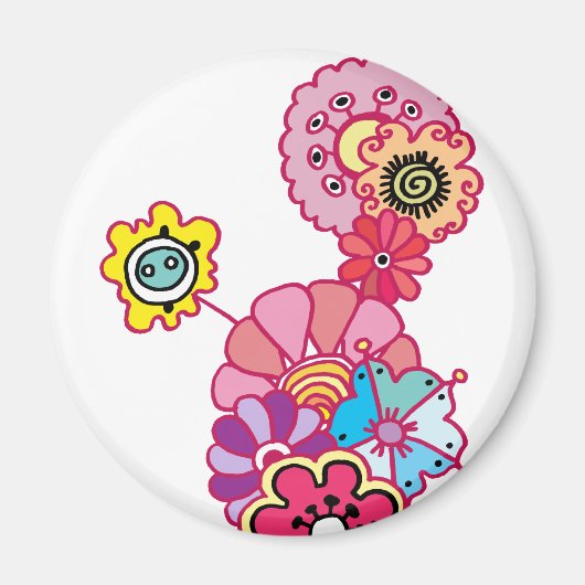 Floral Magnet Magneet (Voorkant)