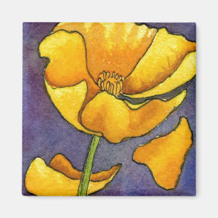 Floral Magnet "Yellow Poppy" Magneet
