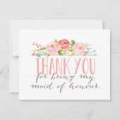 Floral Maid of Honor bedankt (Voorkant)