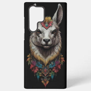 Floral Majesty: een lama versierd met bloemen Samsung Galaxy Hoesje