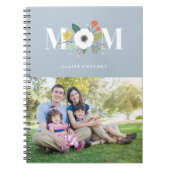 Floral Mam Journal - Dusty Blue Notitieboek (Voorkant)