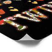 Floral mam van Twins Messy Bun Happy Moederdag Poster (Hoek)