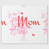 Floral Mam Wrapping Paper Cadeaupapier (Vlak)