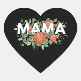 Floral Mama Hart Sticker