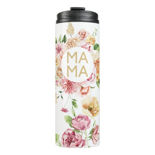 Floral Mama Moederdag Gift Thermosbeker (Voorkant)