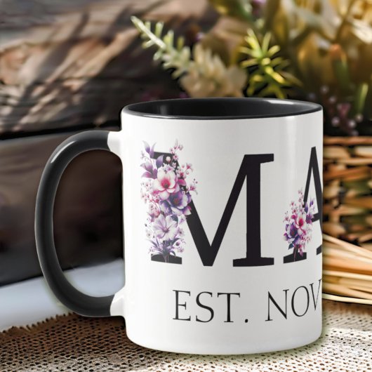 Floral Mama Nieuwe Moeder Tekst 2 Mok