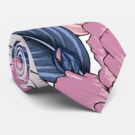 Floral Man Stropdas (Opgerold)