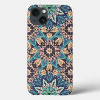 Floral mandala abstract modelontwerp iPhone 13 hoesje