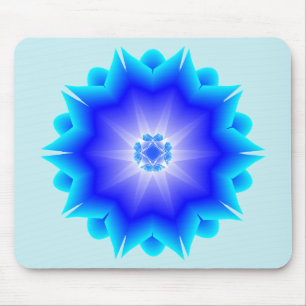 Floral Mandala blue Mousepad Muismat