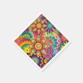 Floral Mandala Collage Psychedelic Servet (Hoek)