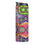 Floral Mandala Collage Psychedelic Thermosbeker (Geroteerd rechts)