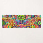 Floral Mandala Collage Psychedelic Yoga Mat (Voorkant (horizontaal))