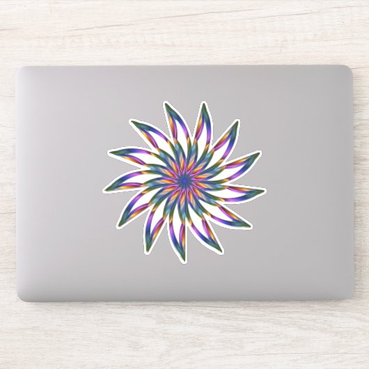 Floral Mandala Decoration Sticker (Computer)
