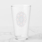 Floral Mandala – Drink glasontwerp Glas (Achterkant)