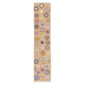 Floral Mandala Fusion: Elegant Table Runner Korte Tafelloper (Voorkant)