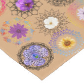 Floral Mandala Fusion: Elegant Table Runner Korte Tafelloper (Hoek)
