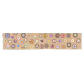 Floral Mandala Fusion: Elegant Table Runner Korte Tafelloper (Horizontaal)