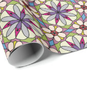 Floral Mandala Geometrie Cadeaupapier (Rol Hoek)
