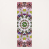 Floral Mandala met OM Optionele Tekst Yogamat (Voorkant)
