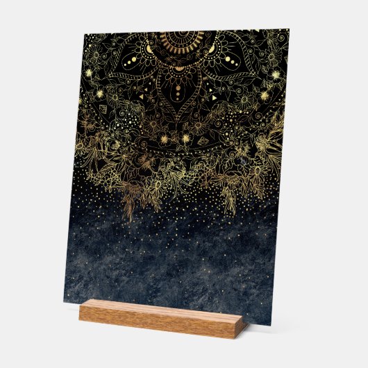 Floral Mandala or bleu (Angle)