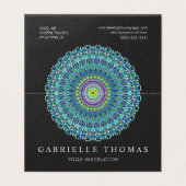 Floral Mandala Ornament Visitekaartjes (Buitenkant ongevouwen)