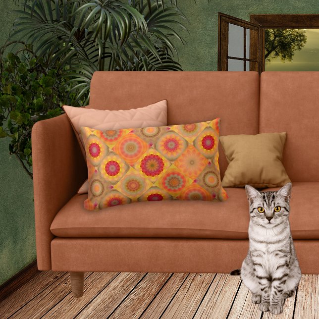 Floral Mandala Patchwork of Quilt Pattern Pillow Kussen (Creator heeft geüpload)