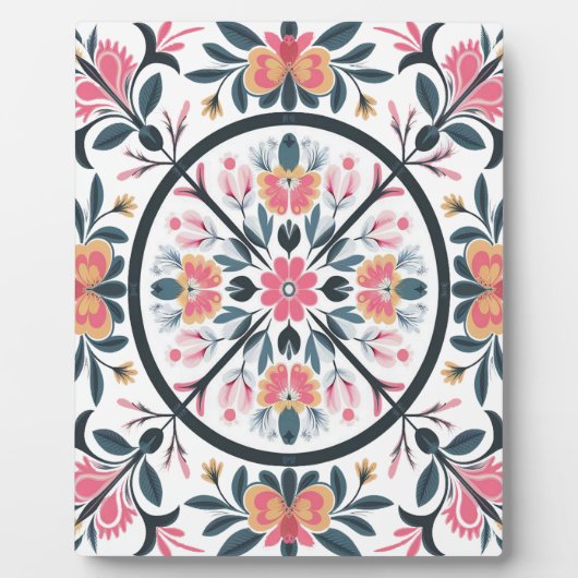 Floral Mandala Pattern Design. sierkunst Fotoplaat (Voorkant)