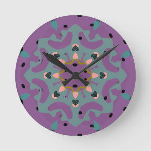 Floral Mandala Ronde Klok