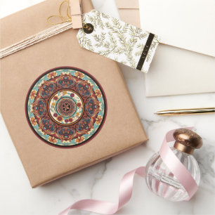 Floral Mandala Ronde Sticker