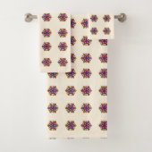 Floral Mandala Seamless Pattern Bad Handdoek (Insitu)