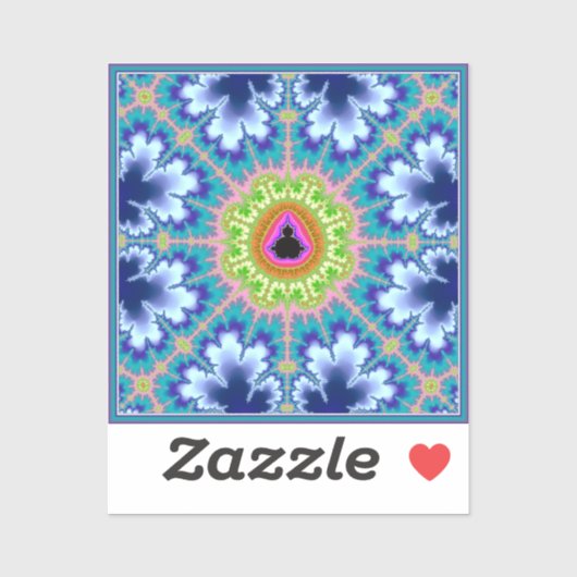 Floral Mandelbrot Fractal Sticker (Vel)