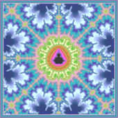 Floral Mandelbrot Fractal Sticker (Voorkant)