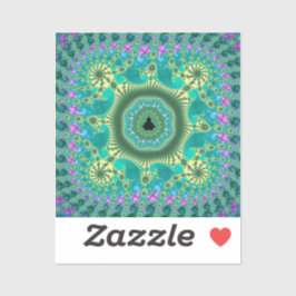 Floral Mandelbrot Fractal Sticker