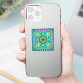 Floral Mandelbrot Fractal Sticker (Telefoon)