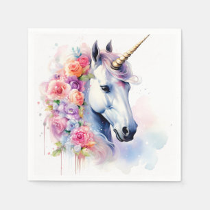 Floral Mane Eenhoorn/Paardenpapier Servet