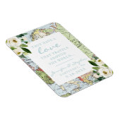  Floral Map Love Travels Weddenschap Magneet (Rechterzijde)