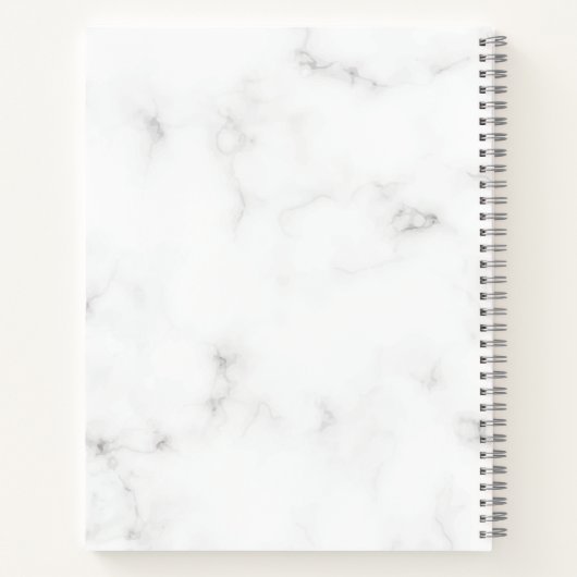 Floral Marble Blank eigen Cookbook Recipe to Write Notitieboek (Achterkant)