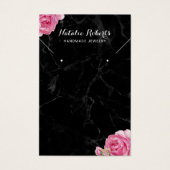  Floral Marble Jewelry Earring Display Visitekaartje (Voorkant)
